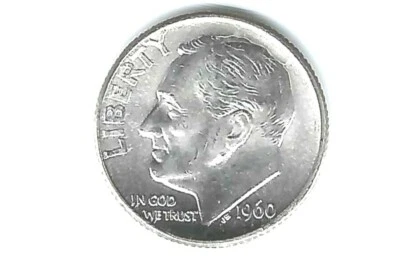 1960-D Denver Brilliant Uncirculated Business Strike Roosevelt Silver Dime! - Image 1 of 2