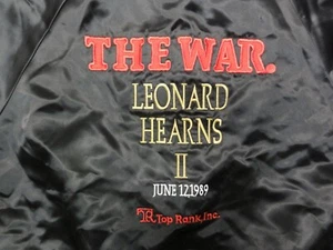 Vintage Leonard Hearns II June 1989 The War Satin Jacket Dr. Bey" M.A.P. Sz Lg. - Picture 1 of 8