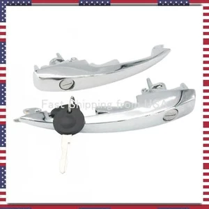 Chrome Front Left&Right Door Handle Set W/ Keys For Volkswagen T1 Bug 1968-1978 - Picture 1 of 23