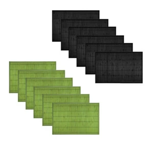 Juego de 6 manteles de mesa de bambú de listón estrecho 30 x 45 cm - Imagen 1 de 4