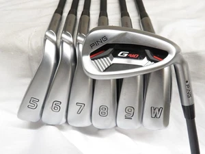 Ping G410 Black Dot Iron Set 5-W,U Alta CB Red Regular Flex Graphite Shafts - Picture 1 of 9