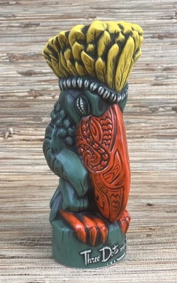 Three Dots & Dash Toucanator Mug Tiki Mug Tiki Farm Tim Wollwebber 8.5" 14 盎司全新 — 第 1/4 张图片