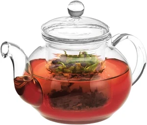 Avanti Eden Heat Resistant Borosilicate Glass Teapot, Clear, 15322 - Picture 1 of 12