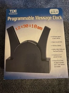 TDE Systems Programmable Red LED Message Clock - Floating Message - Picture 1 of 7