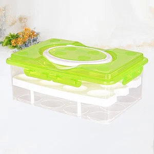  1pc Doppelschichtiger Aufbewahrungskoffer Ei Frische Aufbewahrungsbox für - Bild 1 von 11