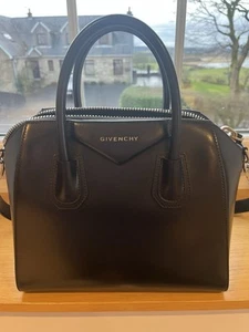 GIVENCHY Antigona Small Black With Silver Hardware Smooth Leather Handbag - Picture 1 of 8