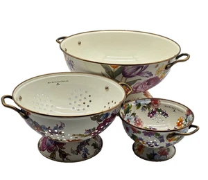 MacKenzie-Childs Flower Market Everything Juego de Cuencos y Coladores - Nuevo en Caja - Imagen 1 de 13