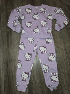 Girls Hello Kitty Purple Sweatshirt Sweatpants Size 4 - Picture 1 of 3