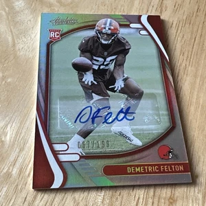 Demetric Felton 2021 Absolute Spectrum RC Signatures Auto 067/199 Browns-NFL - Foto 1 di 3