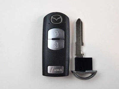 ORIGINAL MAZDA 12-18 OEM SMART KEY LESS ENTRY REMOTE FOB BLANK UNCUT INSERT USA - Image 1 of 4