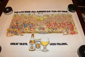 Miller Lite A Fine Pilsner Beer Light all American Tug of War poster - Picture 1 of 2