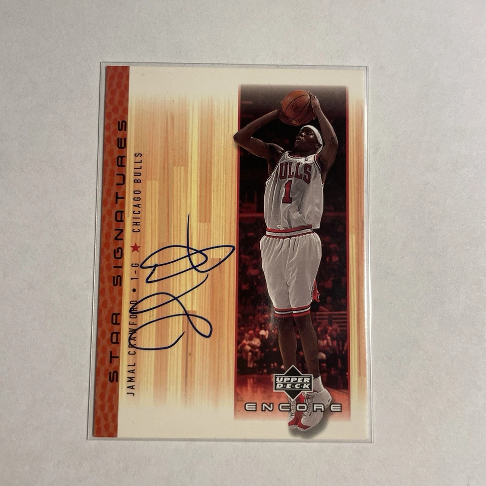 2000-01 Upper Deck Encore Star Signatures Jamal Crawford #CR Rookie Auto RC Foto 1 de 2