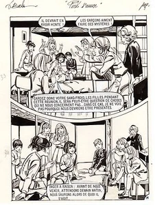 JULIANA BUCH MAGNIFIQUE PLANCHE ORIGINALE SIGNEE PUCK S'AMUSE PAGE 14 - Bild 1 von 1