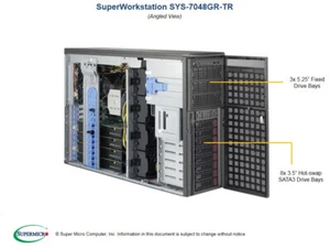 Supermicro 7048GP-TRT Server +E5-2680V4 * 2 +256GB +1080T * 4 Tower Server - Bild 1 von 3