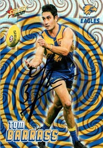 Tarjeta Holofoil seleccionada 2021 West Coast Eagles AFL - Tom Barrass - Imagen 1 de 3