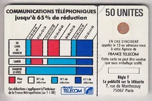 VARIETE TELECARTE CORDON BLANC .. 50U Ko58 SC4OB V° NOIR+TRAIT PERLE 895657 C.?€ - Imagen 1 de 2