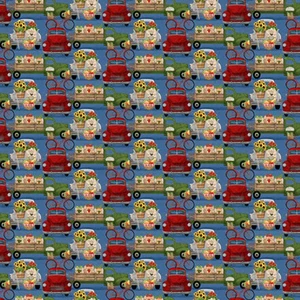 Locally Grown Veggie Delivery Cotton Fabric - Picture 1 of 2