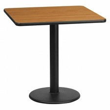 Flash Furniture Xu-Nattb-2424-Tr18-Gg Square Natural Laminate Table, 24" X 24"