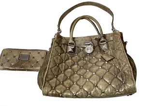 Bolso de hombro y billetera Michael Kors Hamilton grande de bronce - Imagen 1 de 13