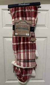 Dearfoams Cozy Comfort Polyester Plaid Throw-60x50 FAST SHIPPING - Picture 1 of 3