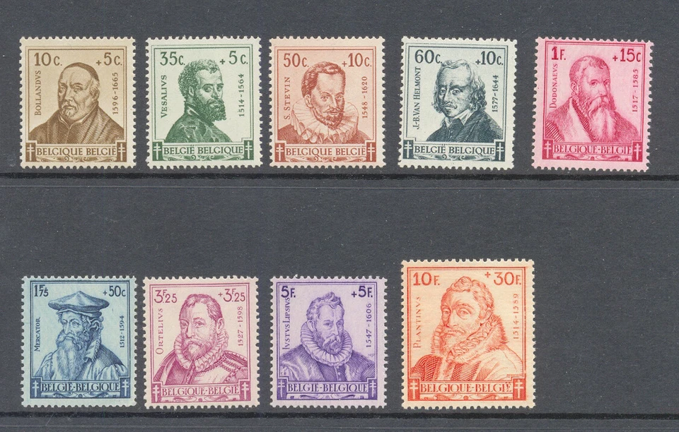 BELGIUM 1942 anti tbc MNH** 593/601 - Image 1 of 1