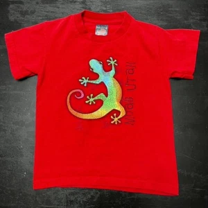 Vintage Moab Utah lizard T-shirt by Prairie Mountain 100% cotton Made in USA Red - Picture 1 of 5