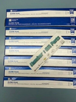 SET OF 8 Genuine GM 12639701 Diesel Glow Plug LMM LML LBZ Duramax 6.6L Silverado - Image 1 of 4