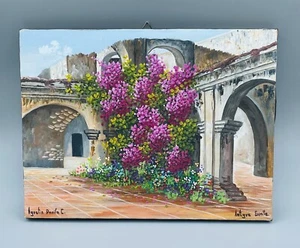 Signiertes Original Ölgemälde Antigua Guatemala Agustin Davila 12x9x1/2"" Leinwand 1999 - Bild 1 von 1