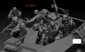 1/35 7 German Armored Ww2 Soldiers Resin Figures Models Kits - Picture 1 of 7