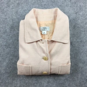 Ann Taylor Loft Box Cotton Blend Twill Blazer Jacket, Women's 8 (Light Pink) - Picture 1 of 8