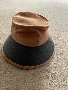 Sombrero de cuero y lana vintage para damas Holanda y Holanda PARECE NUEVO - talla M - Imagen 1 de 2