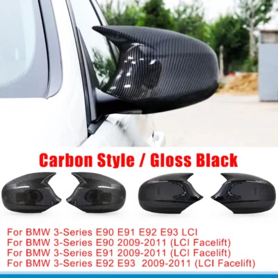 Pair Mirror Caps Exterior Mirrors For BMW 3-Series E90 E91 E92 E93 LCI 2009-2011 - Image 1 of 4