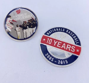 Washington Nationals 2005 - 2015 10 Years Coin SGA Giveaway New With Pin - Picture 1 of 3
