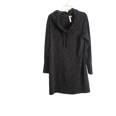 Green Tea Charcoal Black Cowl Neck Pullover Sweatshirt Top FW8636SC518 SZ Large - Image 1 of 4