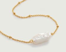 Monica Vinader Nura Biwa Rose Gold Vermeil Pearl Necklace Brand new