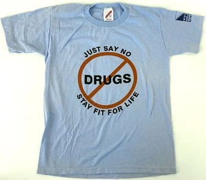 Vintage 1980s Youth Large Just say No to Drugs Jerzees T-shirt New Old Stock