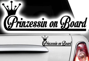 1x Adesivo Princess NOME A SCELTA ON BOARD Principessa Hangover Baby Bambino - Picture 1 of 2