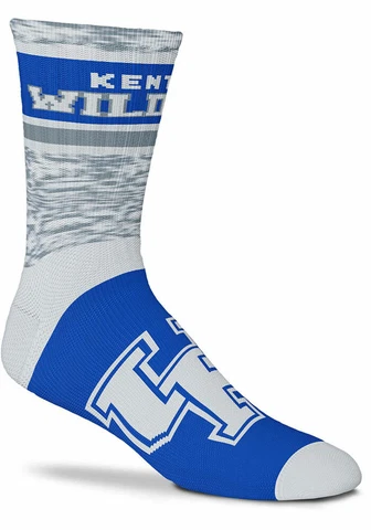 Kentucky Wildcats NCAA FBF For Bare Feet Double Deuce Gray Knit Crew Socks Large Cover