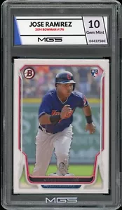 Carta rooke 2014 Bowman #176 Jose Ramirez RC classificata 10 MGS gemma nuova di zecca - Foto 1 di 2
