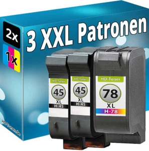 REFILL Set HP45+78 DeskJet 980cxi 1280 960c 970cse 990 cse cxi OfficeJet G55 G85 - Afbeelding 1 van 5