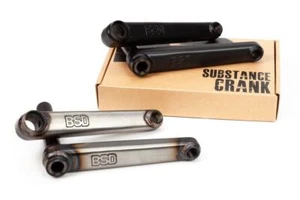 BSD Substance BMX Cranks 165mm, 170 or 175mm Black or Raw - Picture 1 of 4