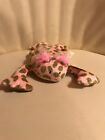 Cuddly Cousins spotted frog pink with green spots 10' soft A3