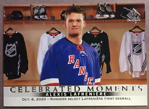 Alexis Lafreniere New York Rangers 2020-21 SP auténticos momentos celebrados #112 - Imagen 1 de 1