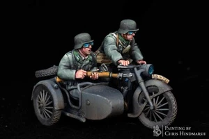 WWII German Kradschutzen with Sidecar B Various Scales Historical Wargaming - Picture 1 of 8