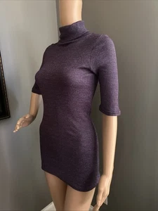 Camisa Michael Stars Clarine Brillo Púrpura Cuello Alto OS Tejido Acanalado Mangas 1/2 - Imagen 1 de 8