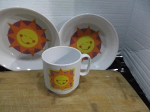 2 Vintage Raisin Bran Cereal Bowls And Drinking Cup - Picture 1 of 7