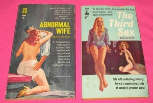 2 Vintage lesbische GGA Sleaze PB: ABNORMALE FRAU March Hastings DAS DRITTE GESCHLECHT A Smith - Bild 1 von 15