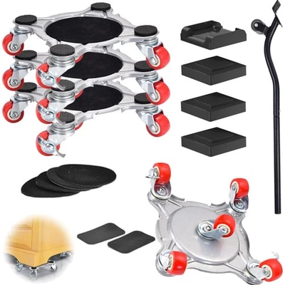 Möbelrollen Set,Transportrollen,Schwere Möbel,Umzugshilfen,360° drehbar - Bild 1 von 2
