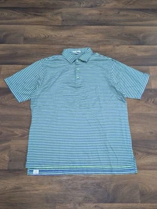 Peter Millar XL Summer Comfort Polo Shirt Men's Blue Striped Relaxed - Picture 1 of 7