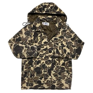 Vintage Hunting Jacket Mens Medium Duck Camo Hooded Thinsulate Made in USA 90s - Picture 1 of 13
